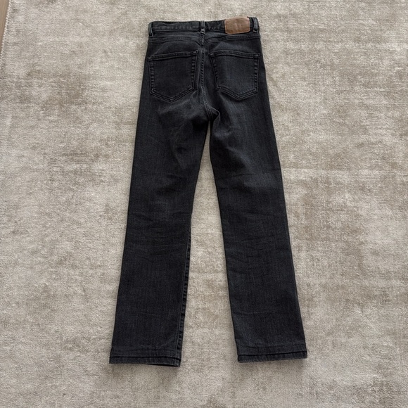 JEANERICA / KHAITE Danielle Eiffel Black Straight Leg Jeans (24) - Picture 6 of 6